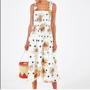 FARM RIO White Nanaju Midi Dress - size Small - new without tags - gorgeous 😍❤️